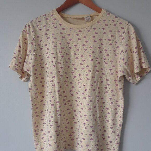 Vintage 90s Carroll Reed 100% Cotton Floral T-Shirt - Picture 3 of 7